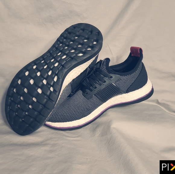 ADIDAS Pure Boost Wmns 7.5 Black Running Sneakers - Picture 5 of 13